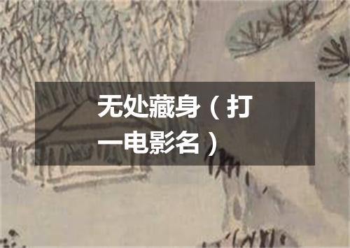 无处藏身（打一电影名）
