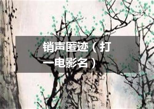 销声匿迹（打一电影名）