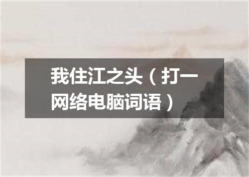我住江之头（打一网络电脑词语）
