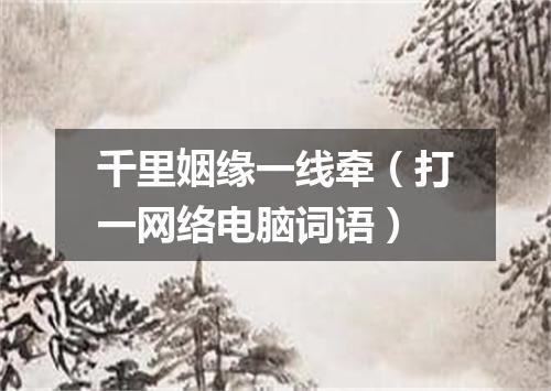 千里姻缘一线牵（打一网络电脑词语）