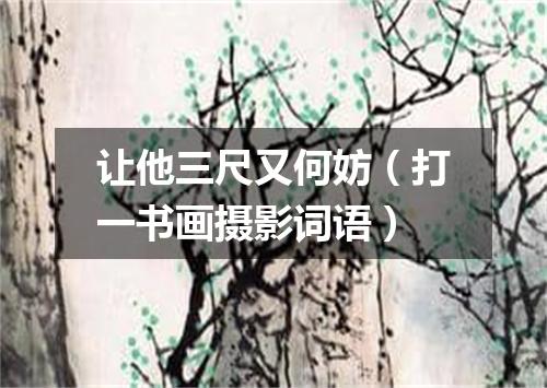 让他三尺又何妨（打一书画摄影词语）