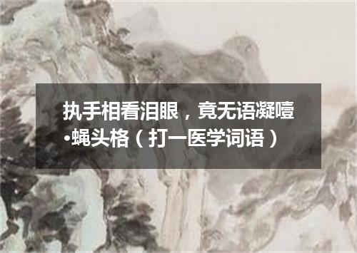 执手相看泪眼，竟无语凝噎·蝇头格（打一医学词语）