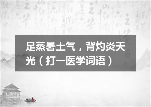 足蒸暑土气，背灼炎天光（打一医学词语）