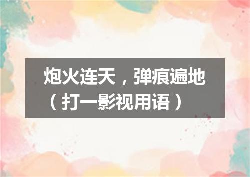 炮火连天，弹痕遍地（打一影视用语）
