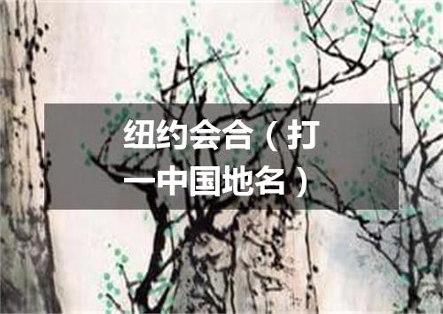 纽约会合（打一中国地名）