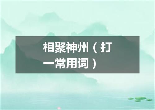 相聚神州（打一常用词）