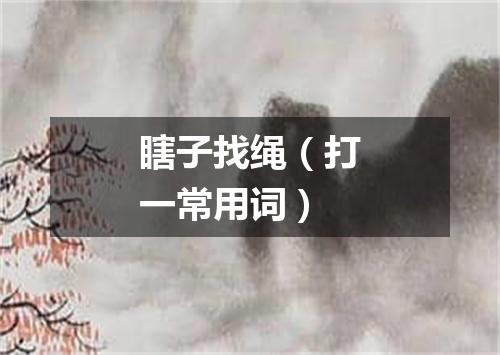 瞎子找绳（打一常用词）