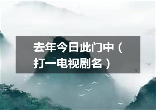 去年今日此门中（打一电视剧名）