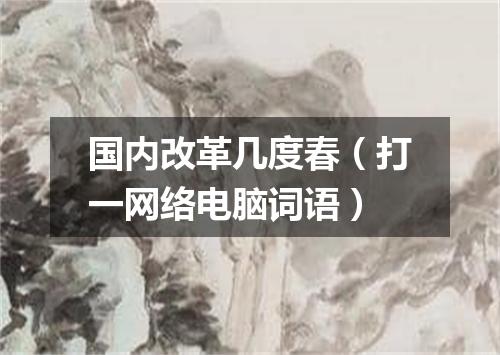 国内改革几度春（打一网络电脑词语）