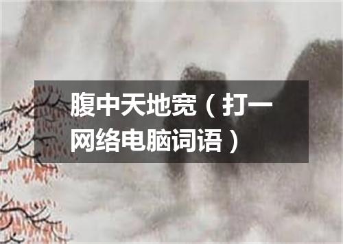 腹中天地宽（打一网络电脑词语）
