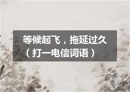 等候起飞，拖延过久（打一电信词语）