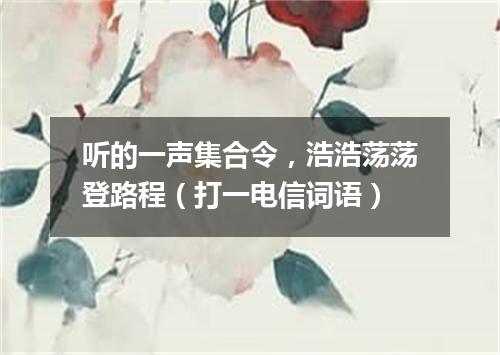 听的一声集合令，浩浩荡荡登路程（打一电信词语）
