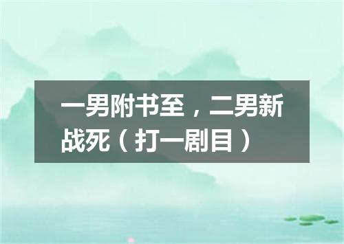 一男附书至，二男新战死（打一剧目）