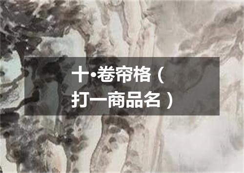 十·卷帘格（打一商品名）