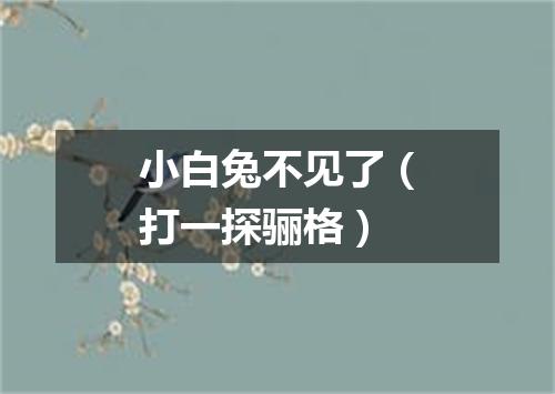 小白兔不见了（打一探骊格）