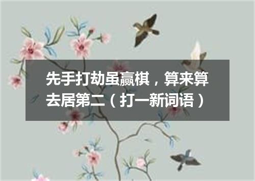 先手打劫虽赢棋，算来算去居第二（打一新词语）