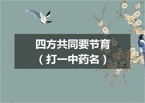 四方共同要节育（打一中药名）