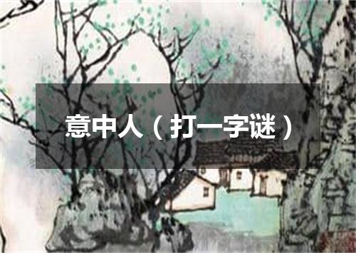 意中人（打一字谜）