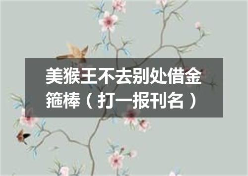 美猴王不去别处借金箍棒（打一报刊名）
