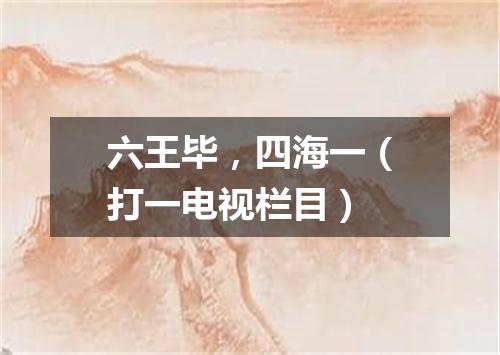 六王毕，四海一（打一电视栏目）