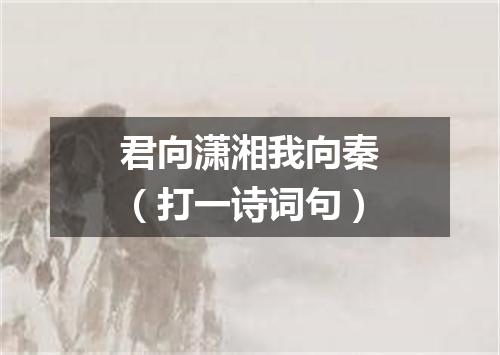 君向潇湘我向秦（打一诗词句）