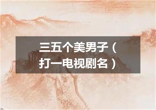 三五个美男子（打一电视剧名）