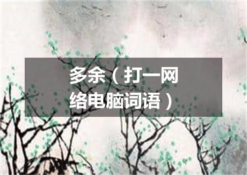 多余（打一网络电脑词语）