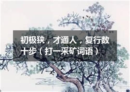 初极狭，才通人，复行数十步（打一采矿词语）