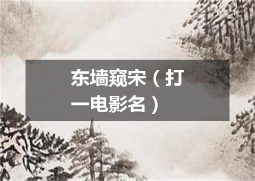东墙窥宋（打一电影名）