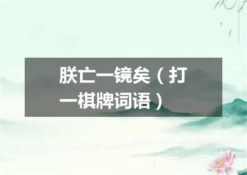 朕亡一镜矣（打一棋牌词语）