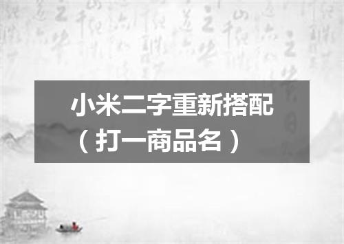 小米二字重新搭配（打一商品名）