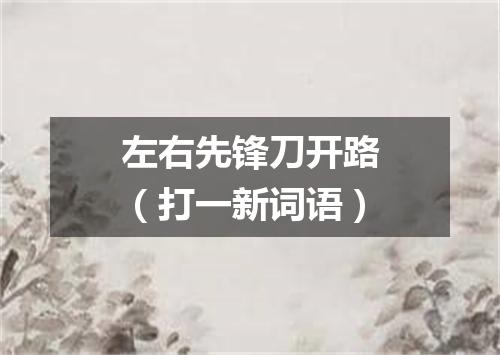 左右先锋刀开路（打一新词语）