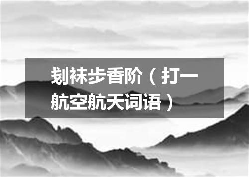 刬袜步香阶（打一航空航天词语）
