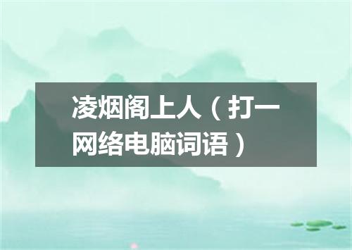 凌烟阁上人（打一网络电脑词语）