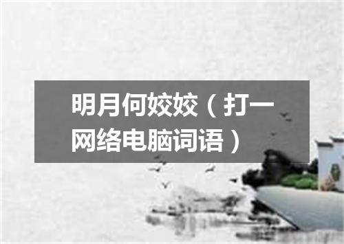 明月何姣姣（打一网络电脑词语）