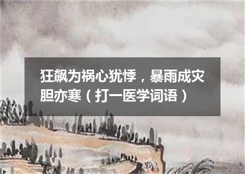 狂飙为祸心犹悸，暴雨成灾胆亦寒（打一医学词语）