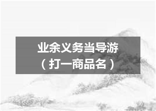 业余义务当导游（打一商品名）
