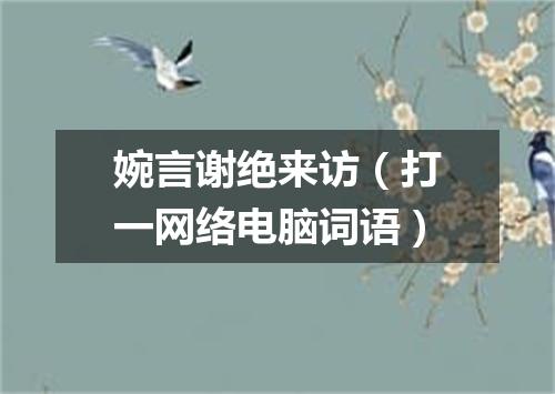 婉言谢绝来访（打一网络电脑词语）