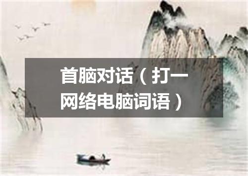 首脑对话（打一网络电脑词语）
