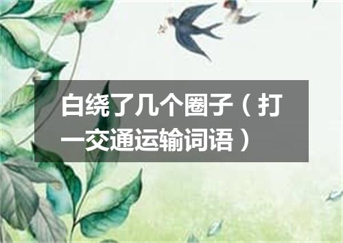 白绕了几个圈子（打一交通运输词语）