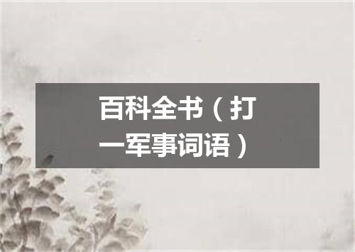 百科全书（打一军事词语）