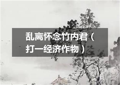 乱离怀念竹内君（打一经济作物）