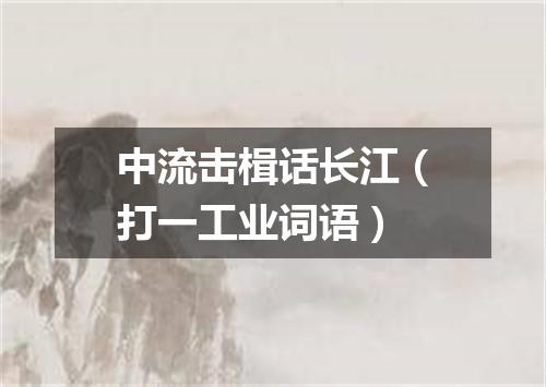 中流击楫话长江（打一工业词语）