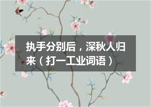 执手分别后，深秋人归来（打一工业词语）