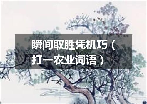 瞬间取胜凭机巧（打一农业词语）
