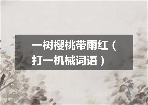 一树樱桃带雨红（打一机械词语）