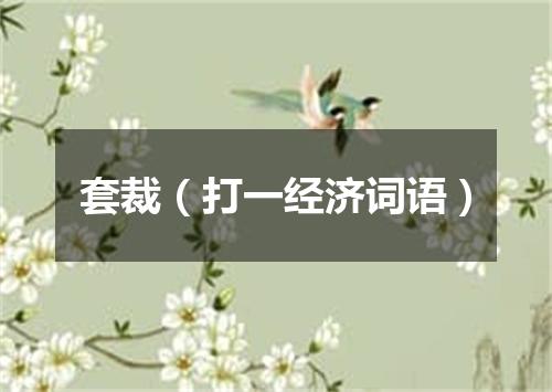 套裁（打一经济词语）