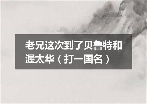 老兄这次到了贝鲁特和渥太华（打一国名）