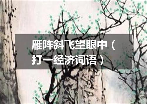 雁阵斜飞望眼中（打一经济词语）