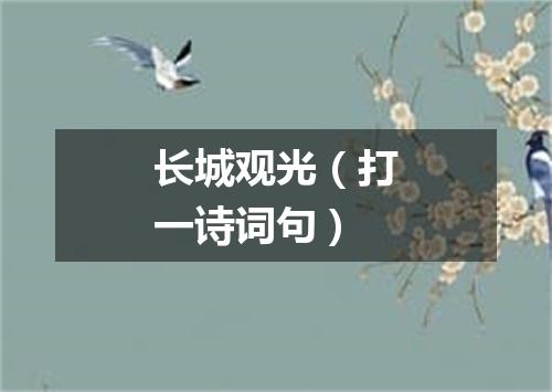 长城观光（打一诗词句）
